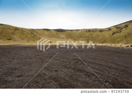 Inside in a volcano crater in Iceland 97243739
