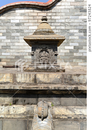 Manga Hiti carved public fountain in Kathmandu, Nepal Manga Hiti carved public fountain in Kathmandu, Nepal 97243824