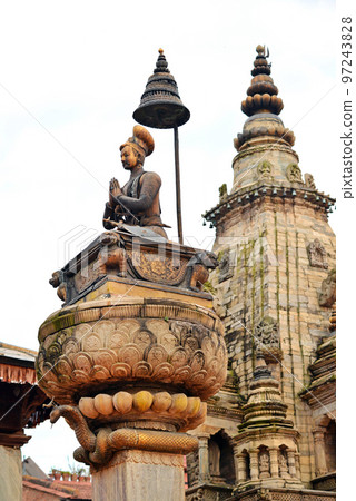 Statue of the Newari King Ranjit Malla in Bhaktapur, Nepal Statue of the Newari King Ranjit Malla in Bhaktapur, Nepal 97243828