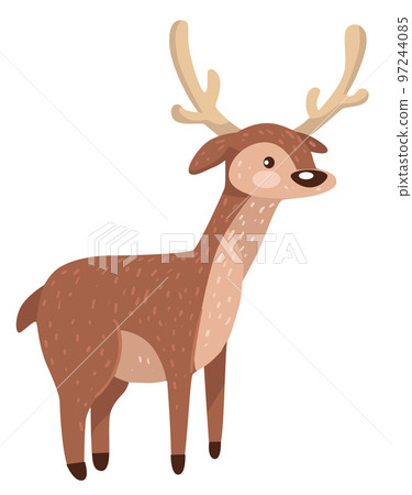Deer animal with horns, stag or elk wildlife Deer animal with horns, stag or elk wildlife 97244085