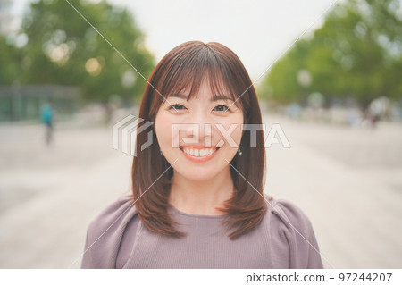 A woman with a smile A woman with a smile 97244207