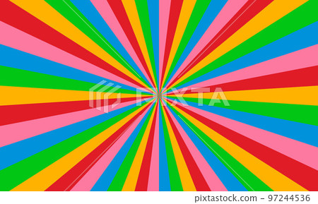 Rainbow color burst background. Rays background in retro style. Vector. Rainbow color burst background. Rays background in retro style. Vector. 97244536