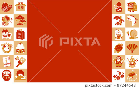 New Year sale title base red background New Year sale title base red background 97244548