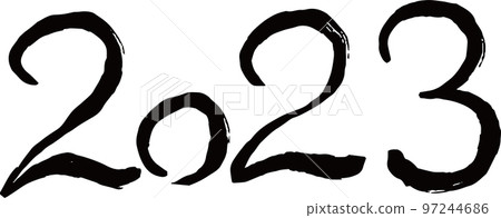 Characters of 2023 drawn with a brush New Year Rabbit Characters of 2023 drawn with a brush New Year Rabbit 97244686