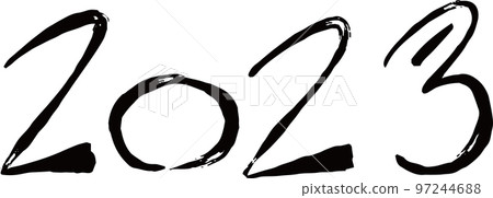 Characters of 2023 drawn with a brush New Year Rabbit Characters of 2023 drawn with a brush New Year Rabbit 97244688