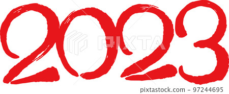 Characters of 2023 drawn with a brush New Year Rabbit Characters of 2023 drawn with a brush New Year Rabbit 97244695