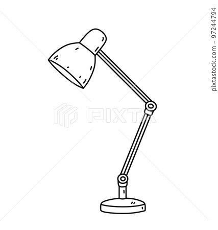 Table lamp isolated on white background 97244794