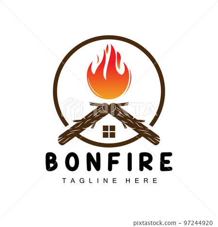 Campfire Logo Design, Camping Vector, Wood Fire And Forest Design Campfire Logo Design, Camping Vector, Wood Fire And Forest Design 97244920