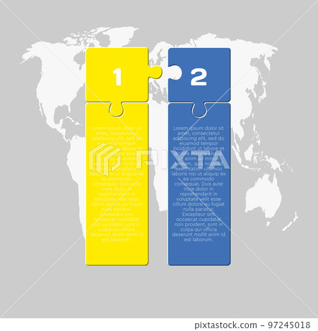 Vector diagram infographic process on 2 steps 97245018