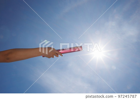 Relay baton pass image material Relay baton pass image material 97245787