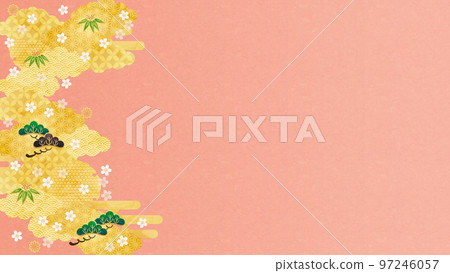Background material-Japanese pattern Sakura 2022-33-1 Beku 97246057