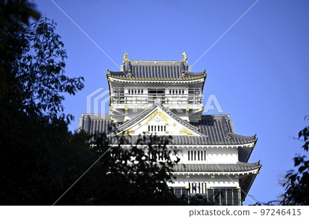 Gifu castle tower in late autumn Gifu castle tower in late autumn 97246415
