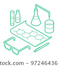 Chemistry Lab Isometric Illustration 97246436
