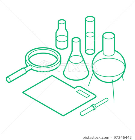 Chemistry Lab Isometric Illustration 97246442