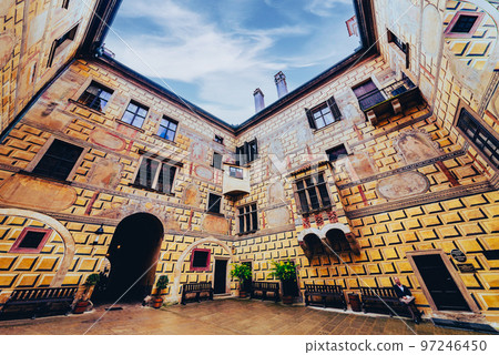 Czech Republic Cesky Krumlov Castle Courtyard *partially soft focus 97246450