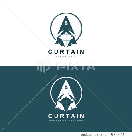 Home And Exhibition Curtain Logo Design, Building Decoration Vector Illustration Home And Exhibition Curtain Logo Design, Building Decoration Vector Illustration 97247233