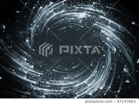 3d illustration of light swirling in outer space in science concept 97247663