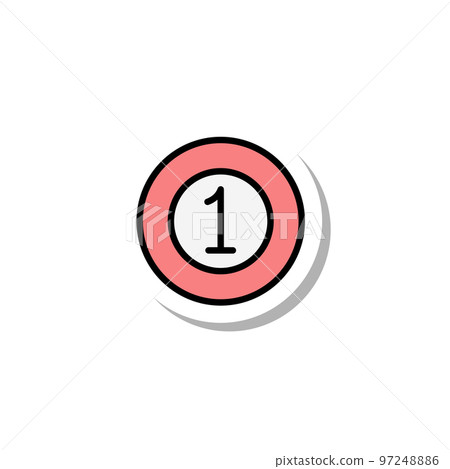 sticker sports equipment illustration billiard ball 97248886