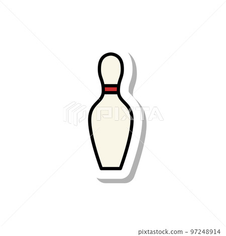 sticker sports equipment illustration bowling pin 97248914