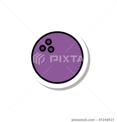 sticker sports equipment illustration bowling ball 97248915