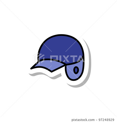 貼紙運動器材插畫棒球頭盔 97248929