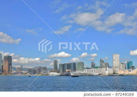 the Hong Kong Commercial districts, Victoria Harbour 29 Nov 2022 97249169