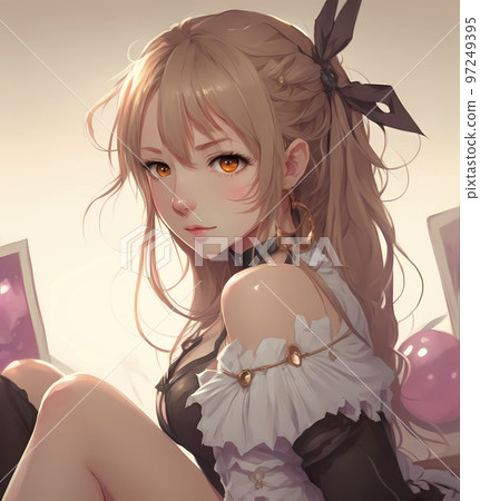 Sexy beautiful girl "AI generated image" - Stock Illustration [97249395