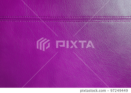 Purple leather, leatherette texture background wtih decorative stich Purple leather, leatherette texture background wtih decorative stich 97249449