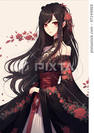 Beautiful girl in a red kimono "AI generated image" Beautiful girl in a red kimono "AI generated image" 97249868