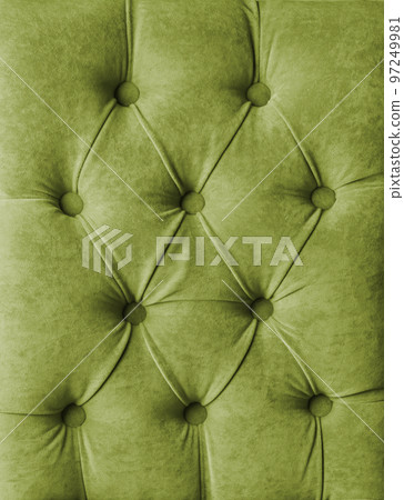 Green capitone velours textile decoration with buttons Green capitone velours textile decoration with buttons 97249981