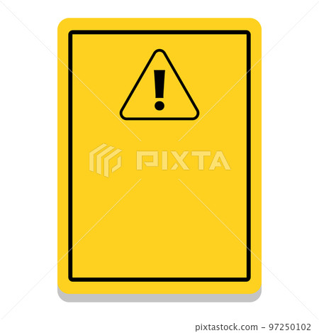 Warning Sign Copy Warning card icon. warning card. Exclamation... - Stock Illustration ...