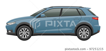 從側面看的汽車插圖（跨界 SUV） 97251215