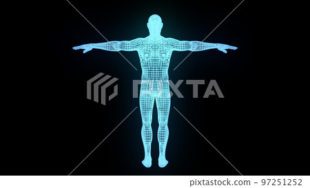 Man body wireframe 97251252