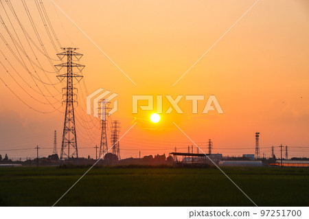Tower and sunset Tower and sunset 97251700