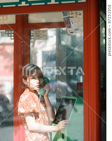 phone booth and cheongsam 97251958
