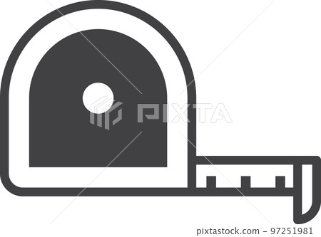 tape measure illustration in minimal style 97251981