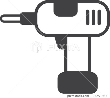 electric drill illustration in minimal style electric drill illustration in minimal style 97251985