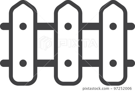 wooden fence illustration in minimal style 97252006