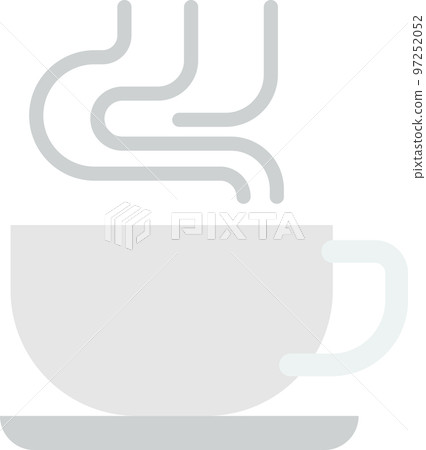 hot coffee mug illustration in minimal style hot coffee mug illustration in minimal style 97252052