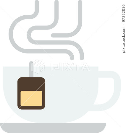 hot tea mug illustration in minimal style hot tea mug illustration in minimal style 97252056