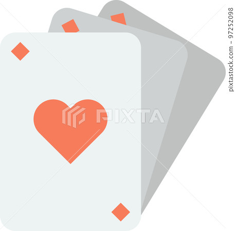 heart tarot card illustration in minimal style 97252098