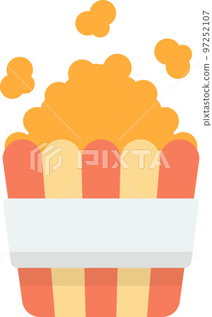 popcorn illustration in minimal style 97252107