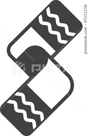 christmas scarf illustration in minimal style christmas scarf illustration in minimal style 97252156