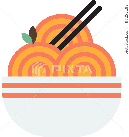 noodles and chopsticks illustration in minimal style 97252188