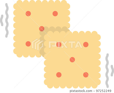 square biscuits illustration in minimal style 97252249