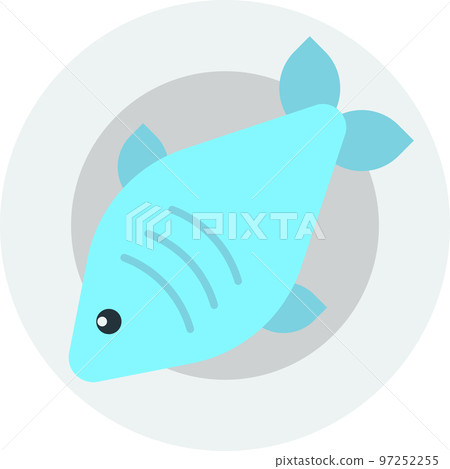 boiled fish and dishes illustration in minimal style 97252255