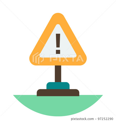 exclamation mark sign illustration in minimal style 97252290