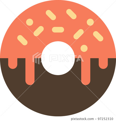 donut illustration in minimal style donut illustration in minimal style 97252310