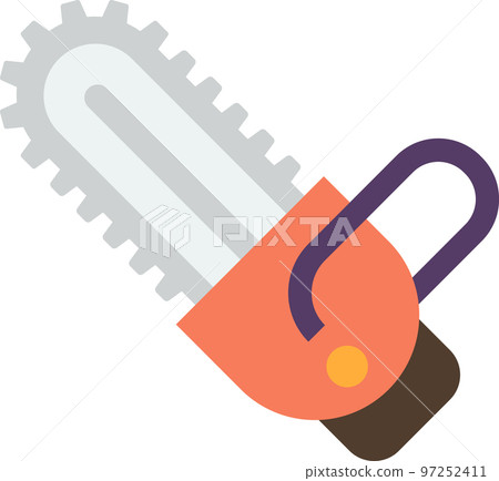 chainsaw illustration in minimal style 97252411