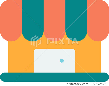 cafe building illustration in minimal style cafe building illustration in minimal style 97252426